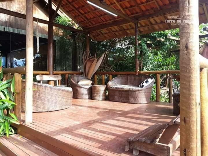 Hotel Fazenda Estancia Torre De Pedra Porangaba Exterior foto